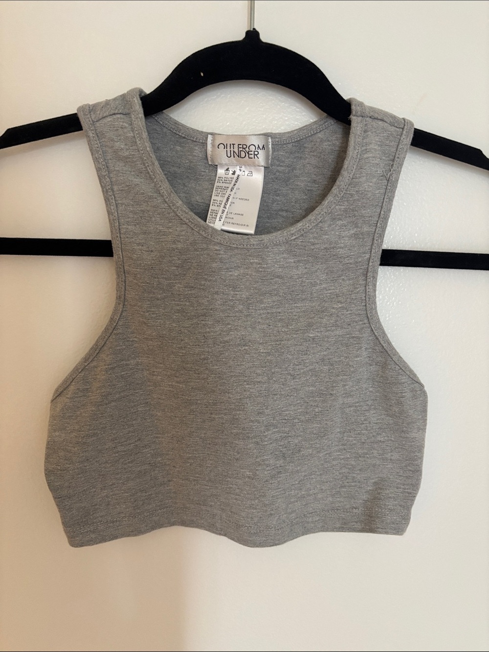 Urban Outfitters Gray Ribbed Cropped Tank